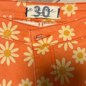 We The Free Orange Floral Pants